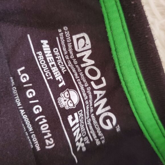 Minecraft Creeper Long Sleeve Shirt Size L (10/12) - Picture 2 of 7